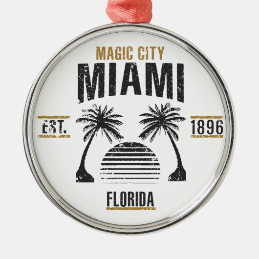 Miami Metalen Ornament (Voorkant)