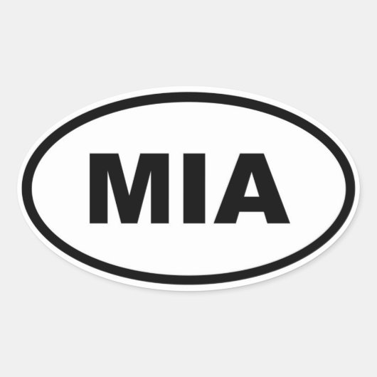 Miami MIA Ovale Sticker (Voorkant)