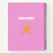 Miami, Miami Beach, Florida, Preppy, Roze, Oranje Notitieboek (Achterkant)