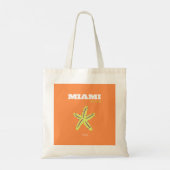 Miami, Miami Beach, Florida, Preppy, Sinaasappel Tote Bag (Achterkant)