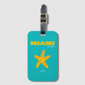 Miami, Miami Beach, Preppy Room, Travel Art, Retro Bagagelabel (Voorkant (verticaal))
