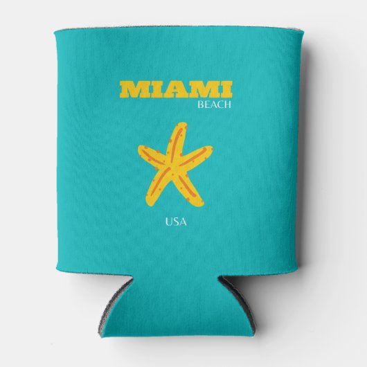 Miami, Miami Beach, Preppy Room, Travel Art, Retro Blikjeskoeler (Voorkant)
