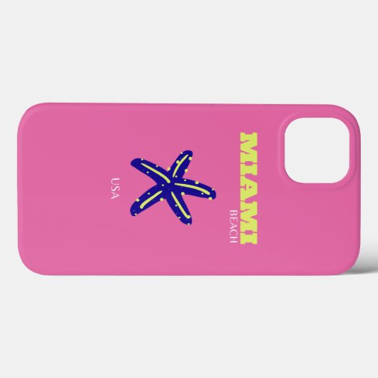 Miami, Miami Beach, Roze'' Case-Mate iPhone Case (Achterkant (horizontaal))