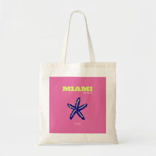 Miami, Miami Beach, roze Tote Bag