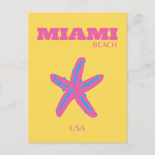 Miami, Miami Beach, Travel Art Feestdagenkaart (Voorkant)