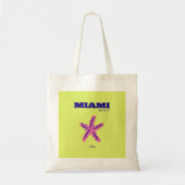 Miami, Miami Beach, Travel Art, Green Tote Bag (Voorkant)