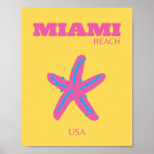 Miami, Miami Beach, Travel Art Poster (Voorkant)