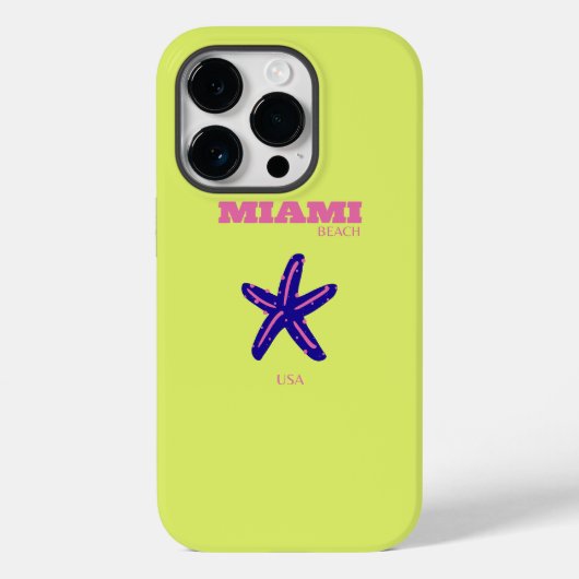 Miami, Miami Beach, Travel Art, Preppy Case-Mate iPhone Case (Achterkant)
