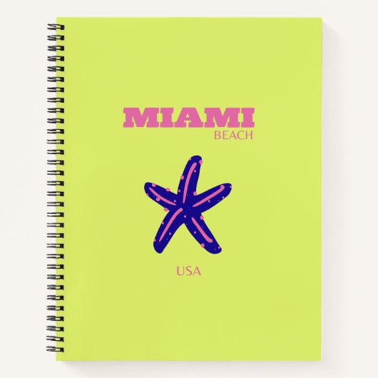Miami, Miami Beach, Travel Art, Preppy Notitieboek (Voorkant)