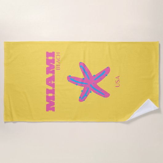 Miami, Miami Beach, Travel Art Strandlaken (Voorkant)