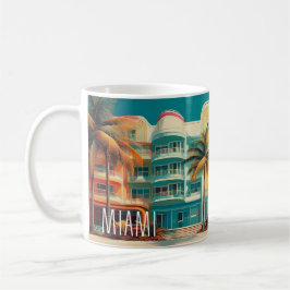 Miami Mirage – Retro Reisbekermug Koffiemok