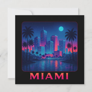 Miami Moonrise - Neon Skyline Kaart