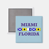 Miami nautische vlag - magneet (Voorkant / Achterkant)