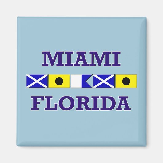 Miami nautische vlag - magneet (Voorkant)