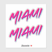 Miami Neon Colors New Retro Style Minimalism Sticker (Vel)