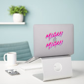 Miami Neon Colors New Retro Style Minimalism Sticker (Laptop op bureau)