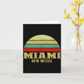Miami New Mexico Vintage Retro Sunset  Kaart (Gele Bloem)