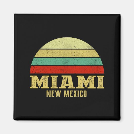 Miami New Mexico Vintage Retro Sunset  Magneet (Voorkant)