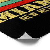 Miami New Mexico Vintage Retro Sunset  Poster (Hoek)