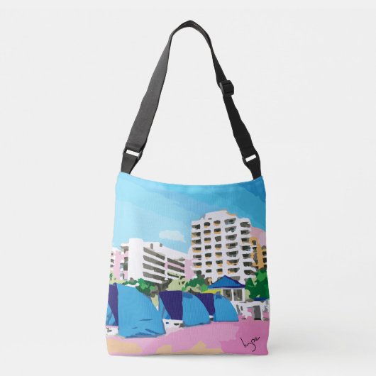 Miami, New York Double Sided Cool Canvas tas (Voorkant)