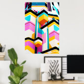 Miami Nice jaren 80 Ken Gage Retrowave Poster (Thuiskantoor)