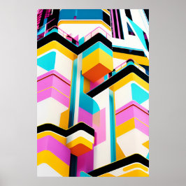 Miami Nice jaren 80 Ken Gage Retrowave Poster