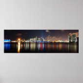 Miami night panorama - Poster (Voorkant)