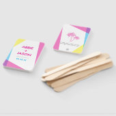 Miami Nights bruiloft gunst Handwaaier (Niet-gemonteerd)