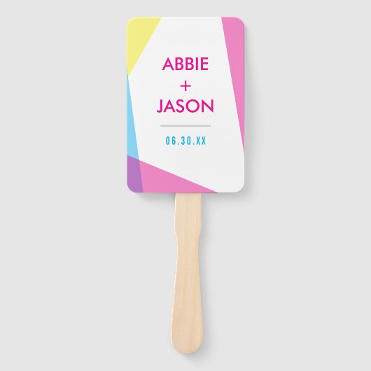 Miami Nights bruiloft gunst Handwaaier (Voorkant)