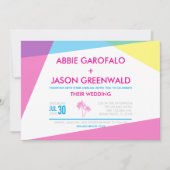 Miami Nights Bruiloft Kaart (Voorkant)