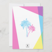 Miami Nights Bruiloft Kaart (Achterkant)