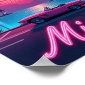 Miami Nights – Een Retro Stad Droom Poster (Hoek)