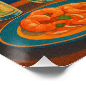 Miami Nights - Eten en Vibes Perfect Poster (Hoek)