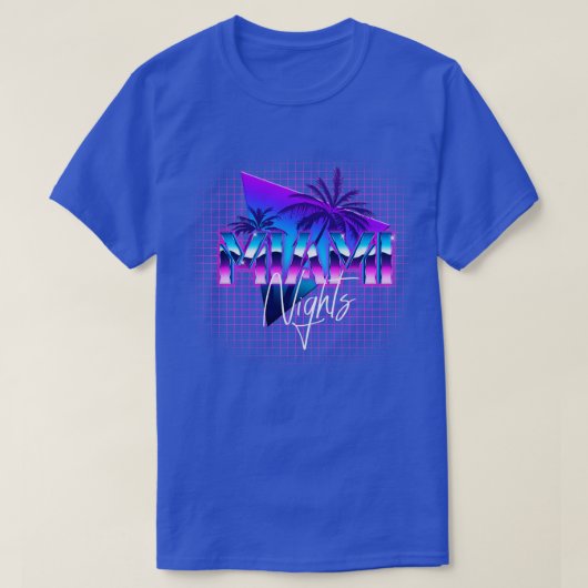 Miami Nights Florida Retrowave Outrun T-shirt (Design voorkant)