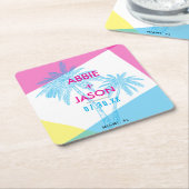 Miami Nights Kartonnen Onderzetters (Schuin)