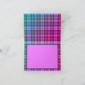 Miami Nights Plaid Bedankt Opmerking Kaart (Binnen)