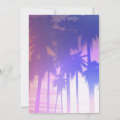 Miami Nights Summer Birthday Party Kaart (Achterkant)