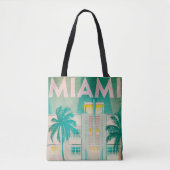 Miami, Ocean Drive Canvas tas (Voorkant)