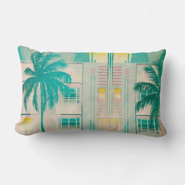  Miami, Ocean Drive Lumbar Pillow Kussen (Voorkant)