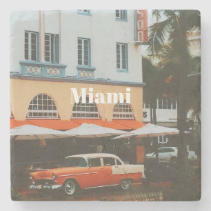 Miami Ocean Drive Reis Souvenir Stenen Onderzetter