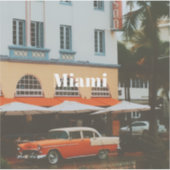 Miami Ocean Drive Reis Souvenir Sticker (Voorkant)