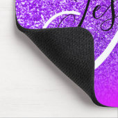 Miami Ombre Paarse Violet Glitter Monogram Muismat (Hoek)