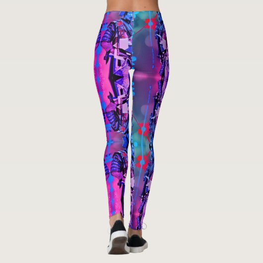 Miami ontmoet Japan Leggings (Achterkant)