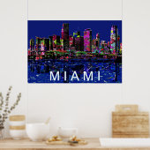 Miami op graffiti poster (Keuken)