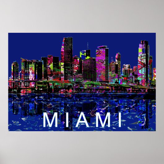 Miami op graffiti poster (Voorkant)