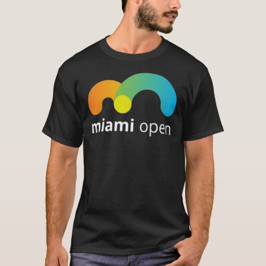 Miami Open Logo Black T-shirt (Voorkant)