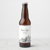 Miami oriëntatiepunten Gepersonaliseerd Bierlabel Bier Etiket (Voorkant)