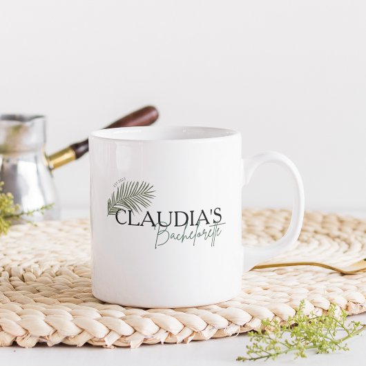 Miami Palm Bruid Custom Chic Bachelorette Feestje  Koffiemok