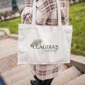 Miami Palm Bruid Custom Chic Meisjesuitje Grote Tote Bag