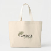 Miami Palm Bruid Custom Chic Meisjesuitje Grote Tote Bag (Voorkant)